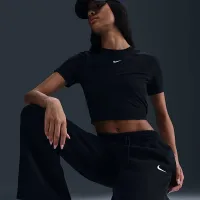 Nike Sportswear Phoenix Fleece женская Mid-Rise Open-Hem Pants цвет черный