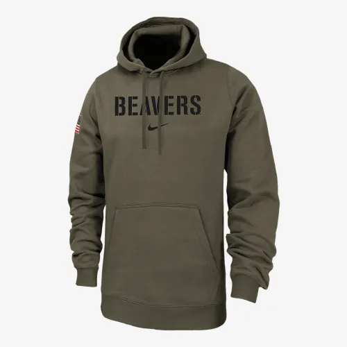 Oregon State Club Fleece чоловічі Nike College Толстовка з капюшоном колір зелений