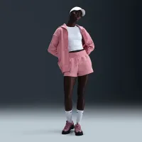 Nike Sportswear Phoenix Fleece женская С высокой Талией Loose шорты Pink