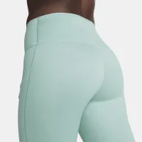 Nike Go жіноча Firm-Support Mid-Rise Full-Length лосіни з кишенямиколір зелений
