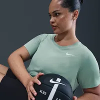 Nike Dri-FIT жіноча футболка (великі розміри) колір зелений