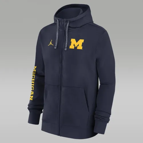 Michigan Wolverines Sideline Team Issue мужские Nike College Full-Zip Толстовка с капюшоном синий