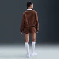 Nike Sportswear Phoenix Fleece жіноча Over-оверсайз Crew-Neck світшот колір коричневий