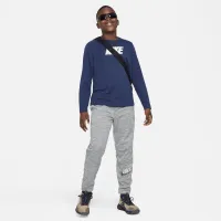 Nike Dri-FIT Multi+ Big Kids' (Boys') Long-Sleeve Top (Extended Size) Blue
