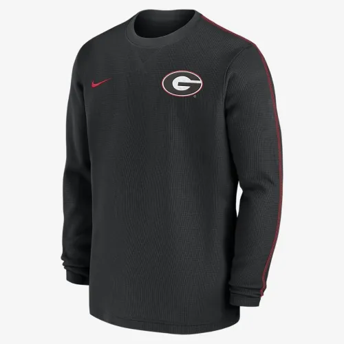 Georgia Bulldogs Sideline Coach чоловічі Nike College Long-Sleeve Top колір чорний