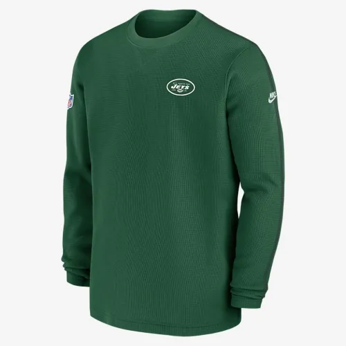New York Jets Sideline Logo Coach Men’s Nike NFL Long-Sleeve Top колір зелений