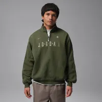Nike Jordan Flight мужские Graphic Fleece 1/4-Zip цвет зеленый