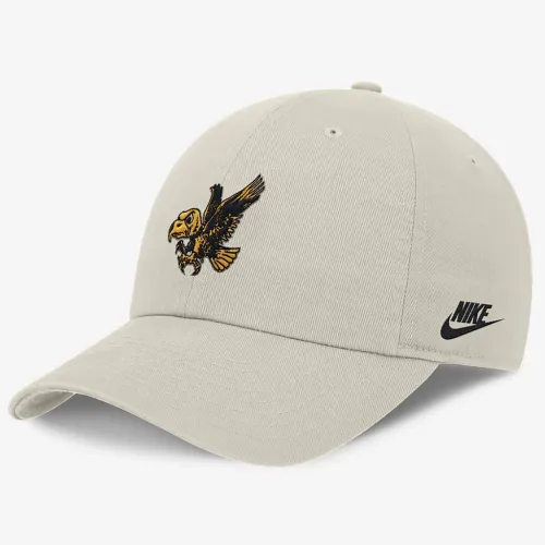 Iowa Hawkeyes Legacy Club Swoosh мужские Nike Dri-FIT College Adjustable Hat цвет коричневый