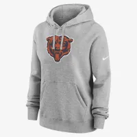 Chicago Bears Club женская Nike NFL Pullover Толстовка с капюшоном цвет серый