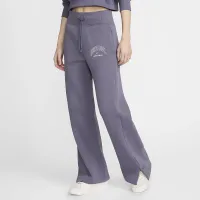 Nike Sportswear Phoenix Fleece женская С высокой Талией Wide-Leg Sweatpants цвет серый