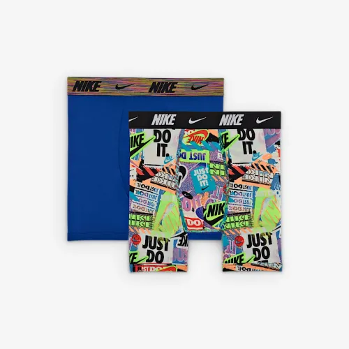 Nike Dri-FIT Big дитячі Printed Long труси (2 пари) блакитний