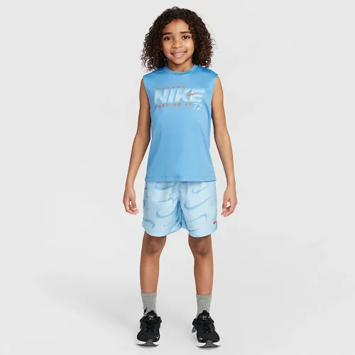 Nike Dri-FIT Little детские Rhythm Printed 2-Piece шорты набор синий