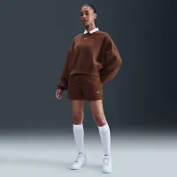 Nike Sportswear Phoenix Fleece жіноча Over-оверсайз Crew-Neck світшот колір коричневий