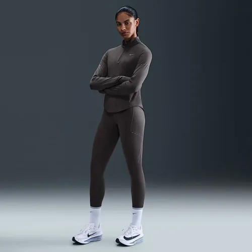 Nike Swift женская С высокой Талией 7/8 Running лосины с карманамицвет серый