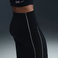 Nike Naomi Osaka женская С высокой Талией Ribbed Maxi юбка цвет черный