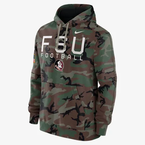 Florida State Seminoles Military Appreciation Club Men’s Nike College Pullover Толстовка з капюшоном колір зелений