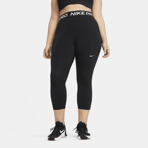 Nike Pro женская Mid-Rise Crop лосины (большие размеры) цвет черный