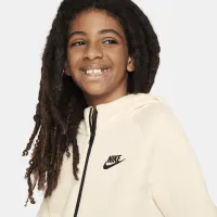 Nike Sportswear Tech Fleece Big детские (для мальчиков) Full-Zip Толстовка с капюшоном цвет белый