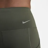 Nike Go женская Firm-Support С высокой Талией Full-Length лосины с карманамицвет зеленый