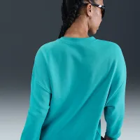 Nike Sportswear Club Fleece жіноча Loose Crew-Neck світшот колір зелений