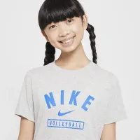 Nike Big детские волейбольные футболка цвет серый