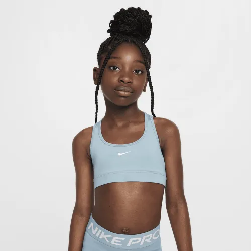 Nike Swoosh Big детские (Girls') Sports Bra синий