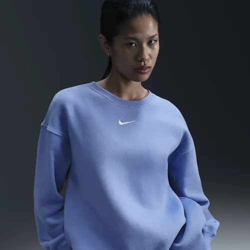 Nike Sportswear Phoenix Fleece женская оверсайз Crew-Neck свитшот синий