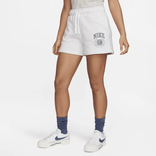Nike Sportswear Club Fleece женская Mid-Rise Graphic шорты цвет коричневый
