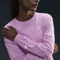 Nike жіноча Long-Sleeve Graphic баскетбольні футболка Pink