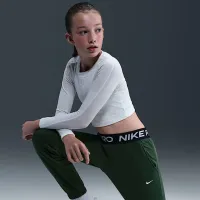 Nike Pro Fleece Big детские (Girls') Dri-FIT Joggers цвет зеленый