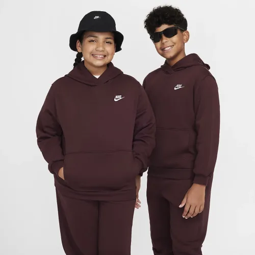 Nike Sportswear Club Fleece Big дитячі Pullover Толстовка з капюшоном (Extended Size) колір червоний