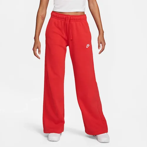 Nike Sportswear Club Fleece жіноча Mid-Rise Wide-Leg Sweatpants колір червоний