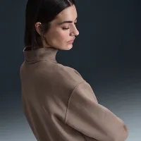 Nike Sportswear Phoenix Fleece жіноча оверсайз 1/4-Zip світшот колір коричневий