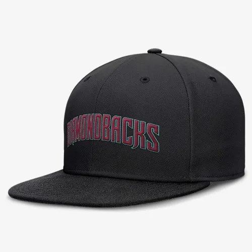 Arizona Diamondbacks True мужские Nike Dri-FIT MLB Fitted Hat цвет черный