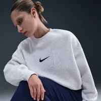Nike Sportswear Phoenix Fleece женская оверсайз Crew-Neck свитшот цвет коричневый
