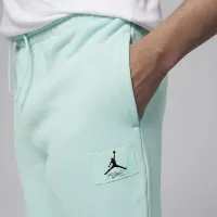 Nike Jordan MJ Flight Big детские Fleece Pants цвет зеленый
