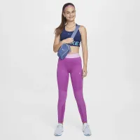 Nike Pro Girls' Therma-FIT Mid-Rise лосіни колір фіолетовий