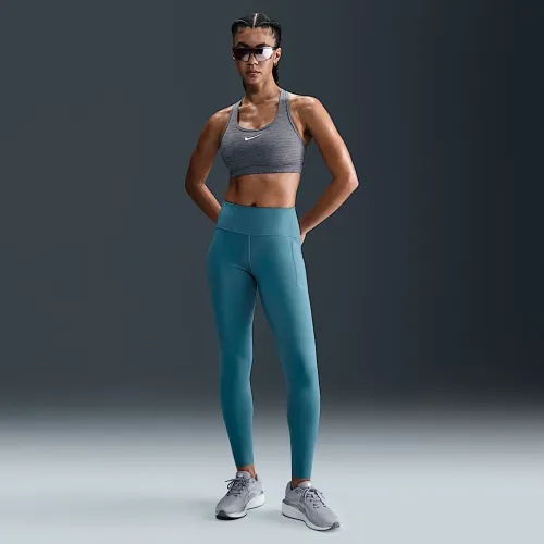 Nike Swift женская С высокой Талией 7/8 Running лосины с карманамисиний