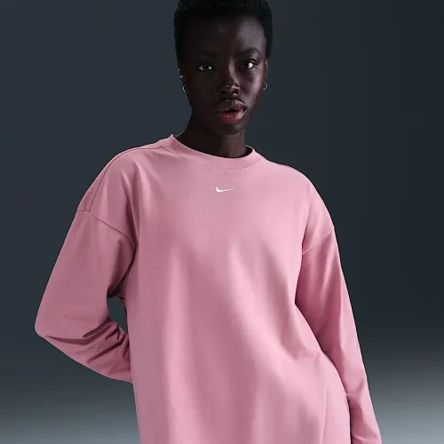 Nike Sportswear Essential женская оверсайз Long-Sleeve футболка Pink