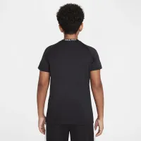 Nike Pro Big детские (для мальчиков) Dri-FIT Short-Sleeve Top (Extended Size) цвет черный