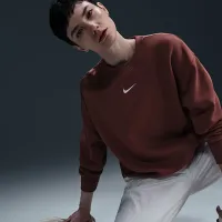Nike Sportswear Phoenix Fleece женская оверсайз Crew-Neck свитшот цвет коричневый