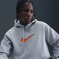 Nike Sportswear Club мужские Fleece Толстовка с капюшоном цвет серый