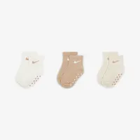 Nike Core Swoosh Baby (6-12M) Gripper Socks Box Set (3 Pairs)