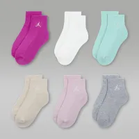 Nike Jordan Everyday Essentials Big дитячі Ankle шкарпетки (6 пар) Pink