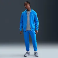 Nike Club мужские Full-Zip Fleece Толстовка с капюшоном синий