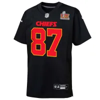 Travis Kelce Kansas City Chiefs Super Bowl LIX Big дитячі Nike NFL Game Jersey колір чорний