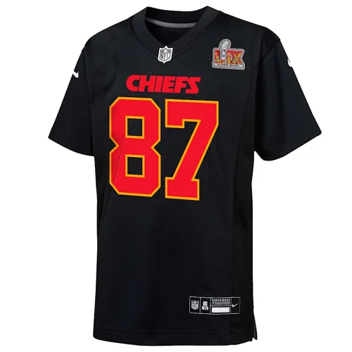 Travis Kelce Kansas City Chiefs Super Bowl LIX Big дитячі Nike NFL Game Jersey колір чорний