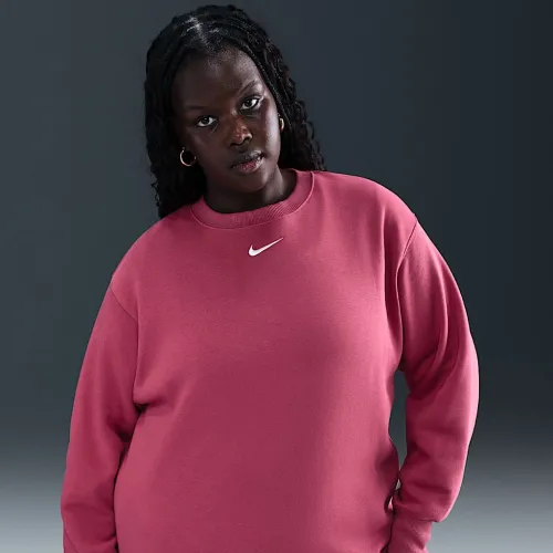 Nike Sportswear Phoenix Fleece жіноча оверсайз Crew-Neck світшот (великі розміри) колір фіолетовий