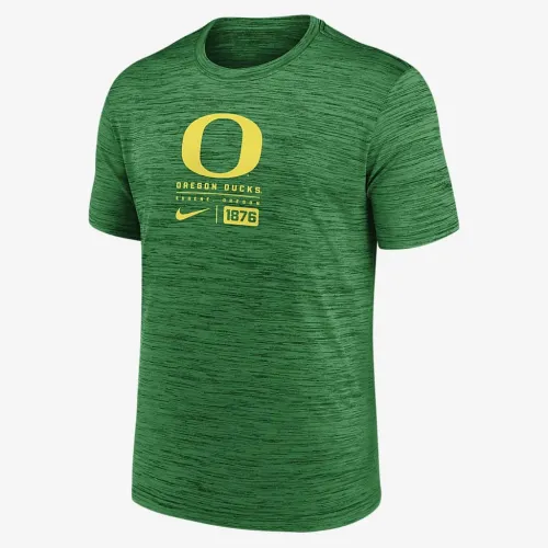 Oregon Ducks Campus Center Block Velocity мужские Nike Dri-FIT College футболка цвет зеленый