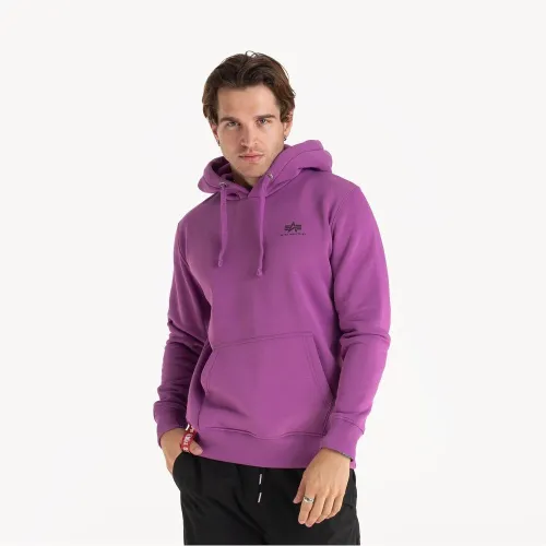 Кофта/футболка Alpha Industries Basic Hoody Small Logo 196318677 - фіолетова